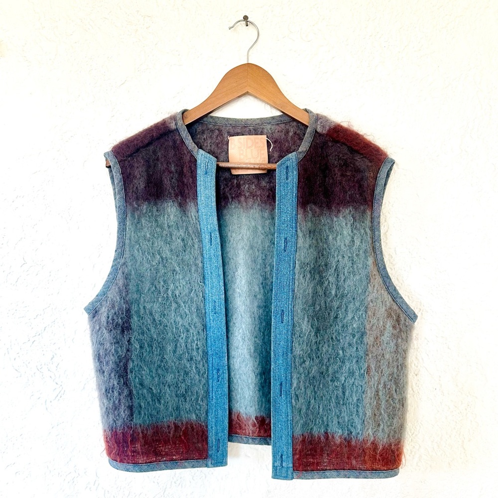sold - B-SIDES Jeans mohair vest size XS/S
